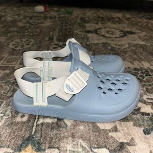 CROCS Light Blue Sandals with White Straps